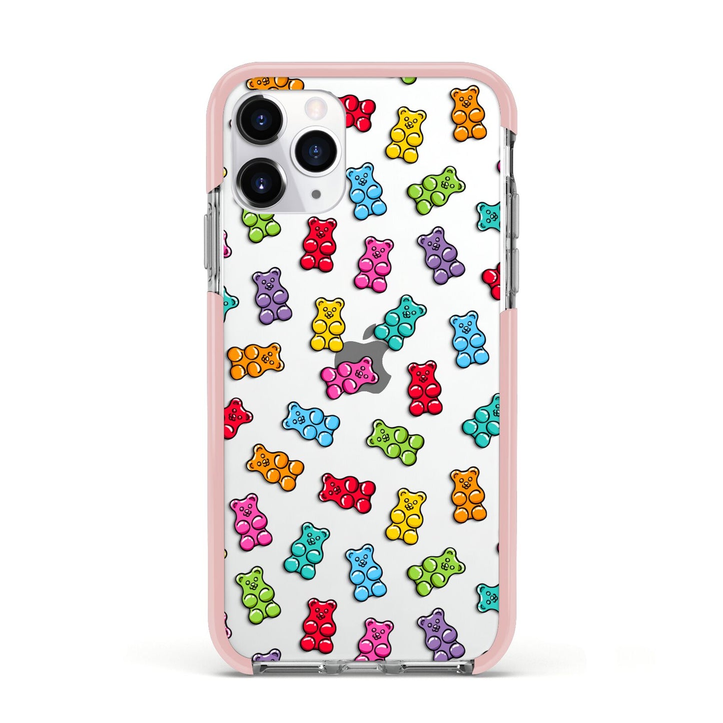 Gummy Bear Apple iPhone 11 Pro in Silver with Pink Impact Case