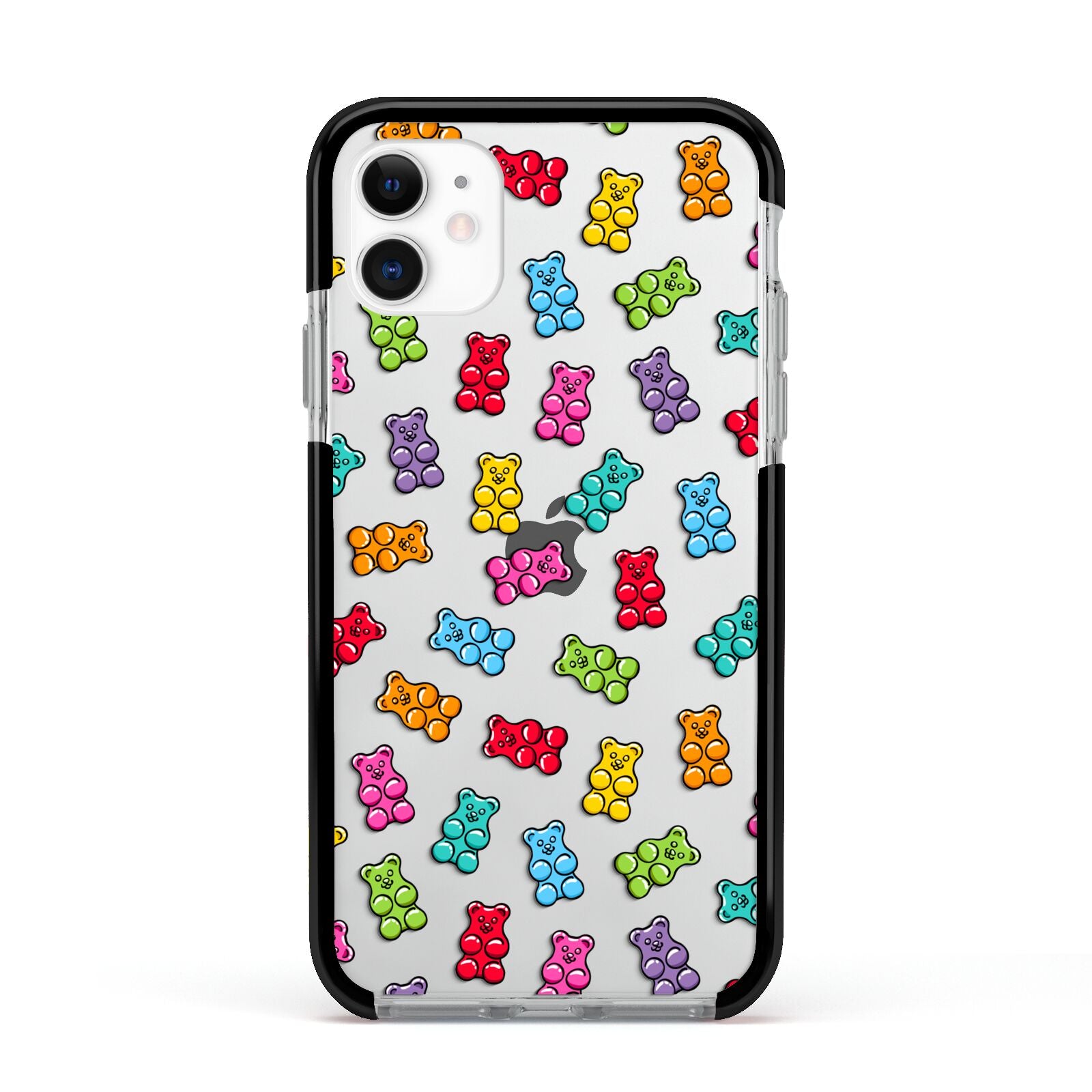 Gummy Bear Apple iPhone 11 in White with Black Impact Case