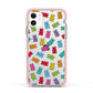 Gummy Bear Apple iPhone 11 in White with Pink Impact Case