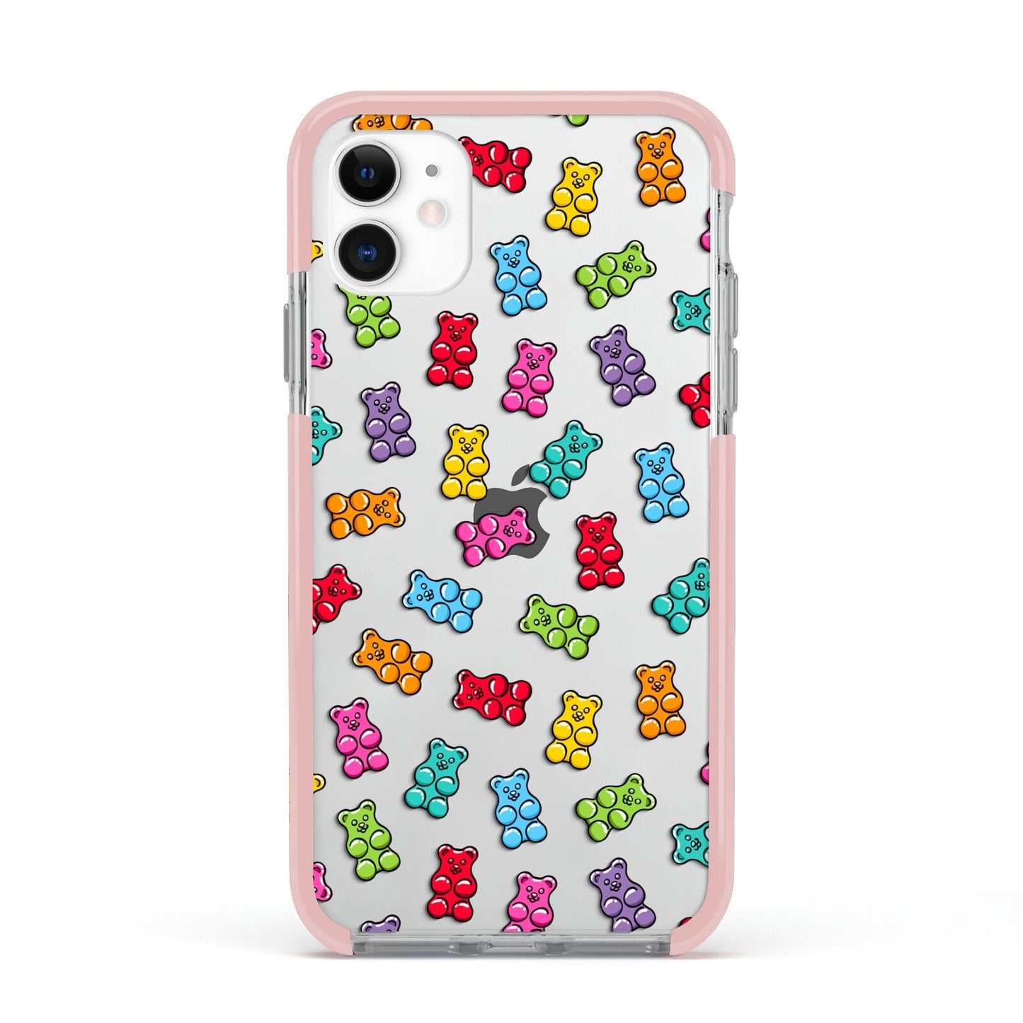 Gummy Bear Apple iPhone 11 in White with Pink Impact Case