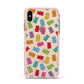 Gummy Bear Apple iPhone Xs Max Impact Case Pink Edge on Gold Phone