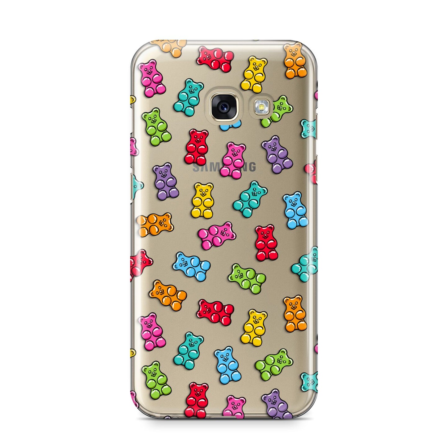 Gummy Bear Samsung Galaxy A3 2017 Case on gold phone