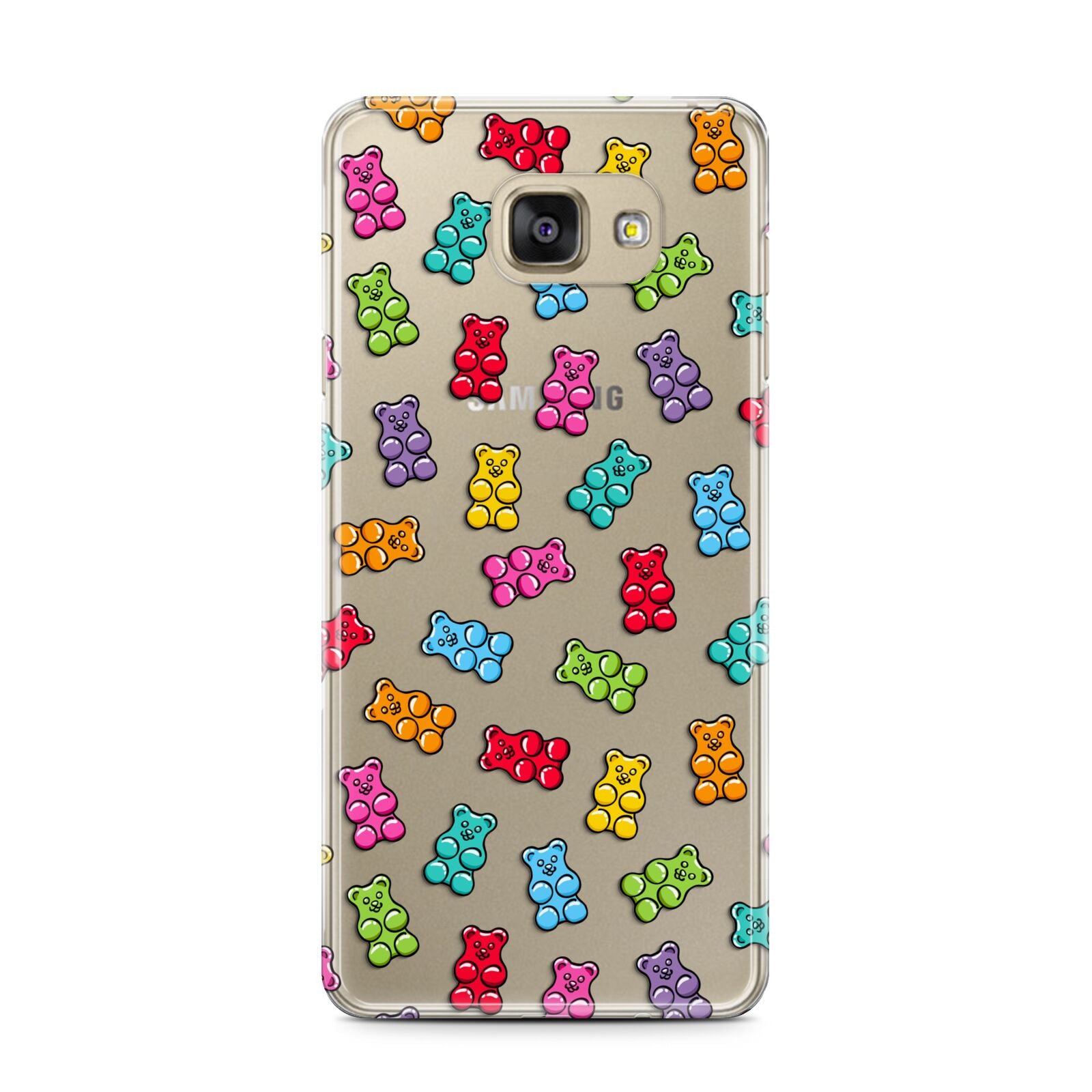 Gummy Bear Samsung Galaxy A7 2016 Case on gold phone
