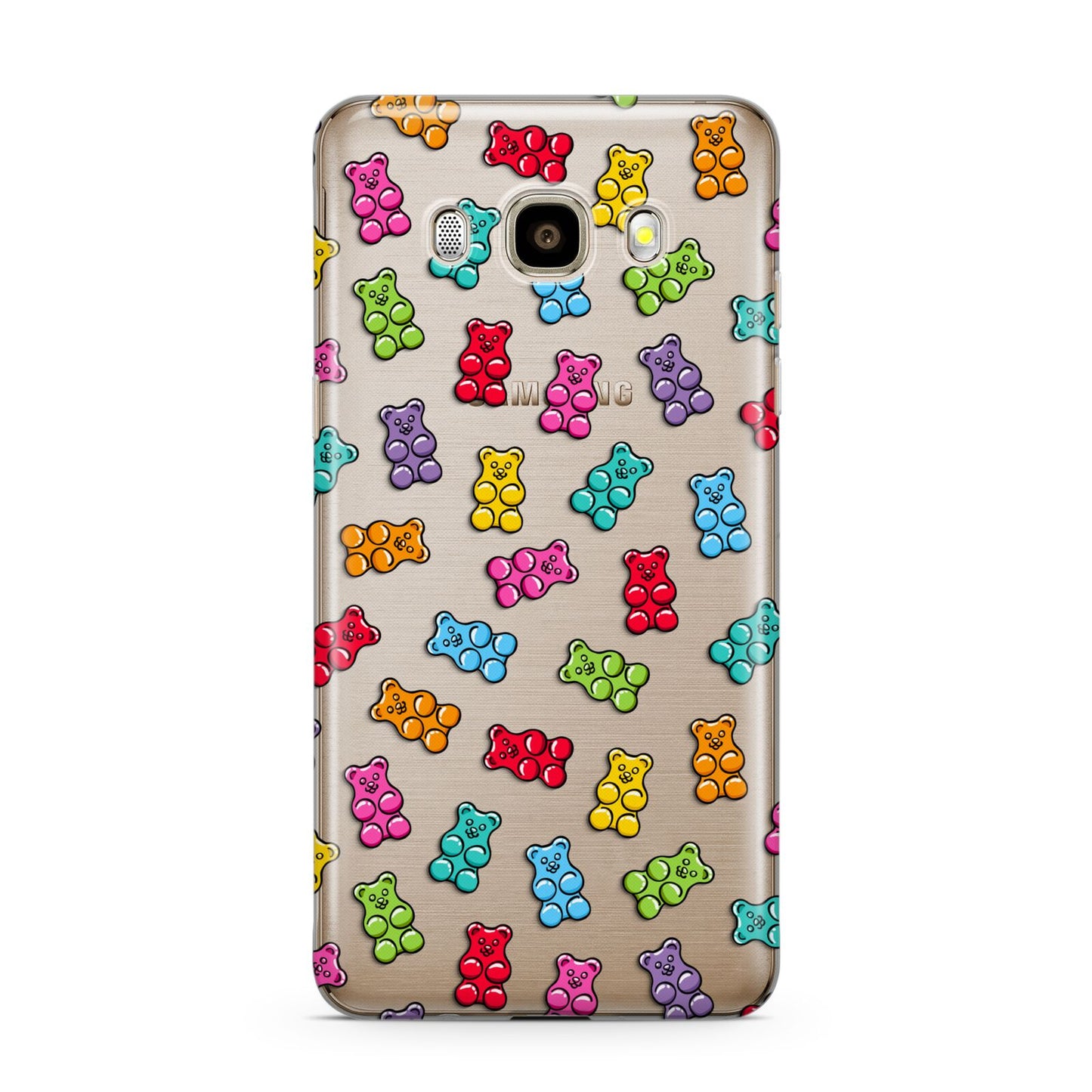 Gummy Bear Samsung Galaxy J7 2016 Case on gold phone