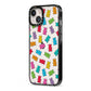 Gummy Bear iPhone 13 Black Impact Case Side Angle on Silver phone