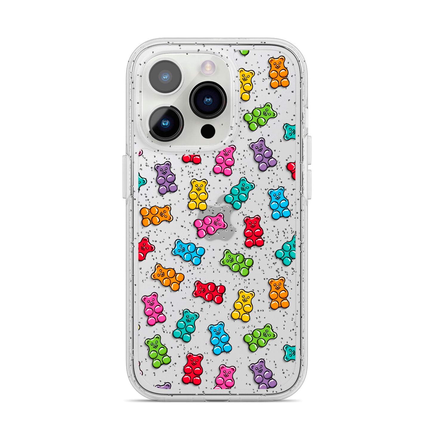 Gummy Bear iPhone 14 Pro Glitter Tough Case Silver