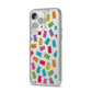 Gummy Bear iPhone 14 Pro Max Clear Tough Case Silver Angled Image