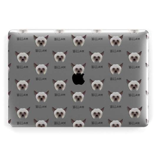 Hairless Chinese Crested Icon with Name Apple MacBook Case