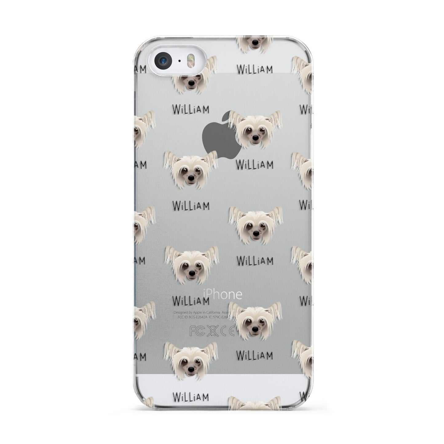 Hairless Chinese Crested Icon with Name Apple iPhone 5 Case
