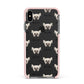 Hairless Chinese Crested Icon with Name Apple iPhone Xs Max Impact Case Pink Edge on Black Phone
