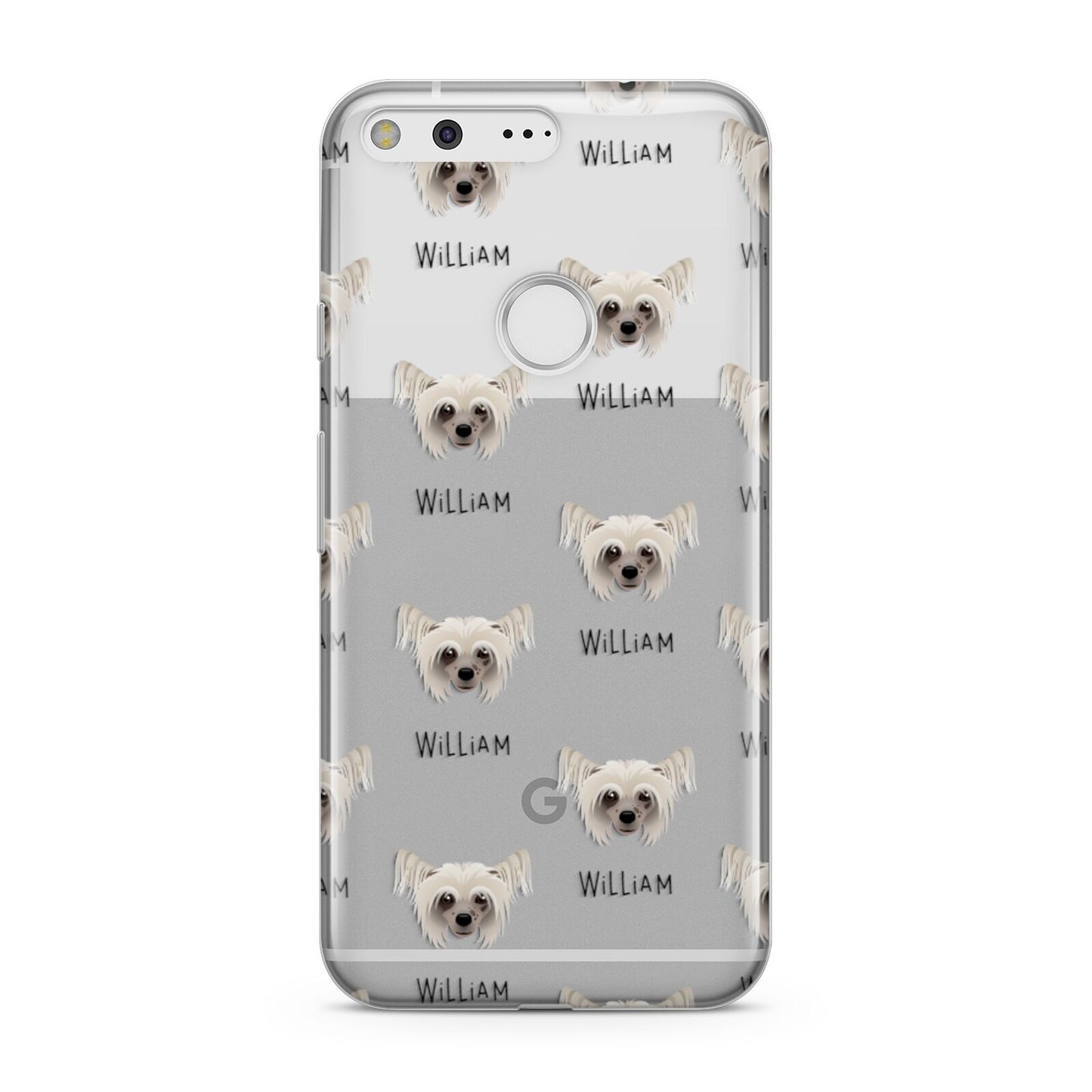Hairless Chinese Crested Icon with Name Google Pixel Case