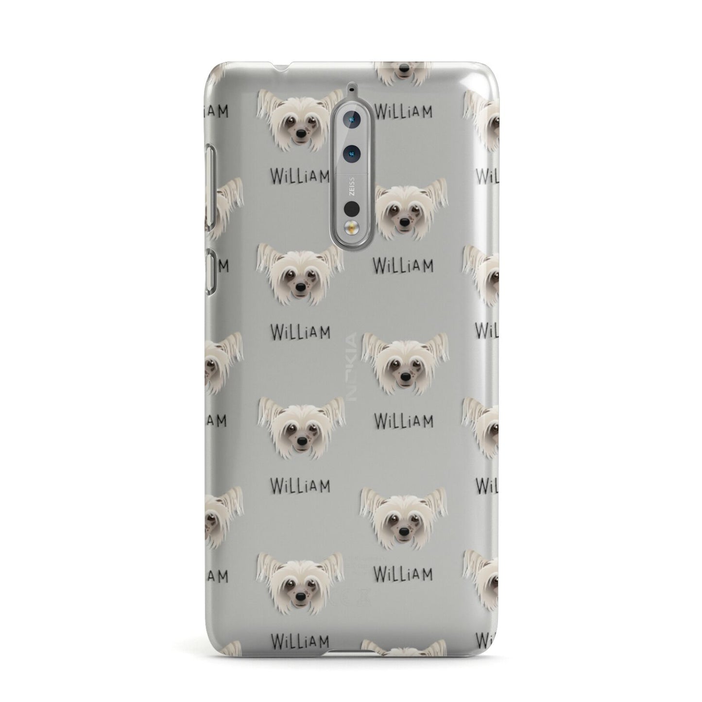 Hairless Chinese Crested Icon with Name Nokia Case