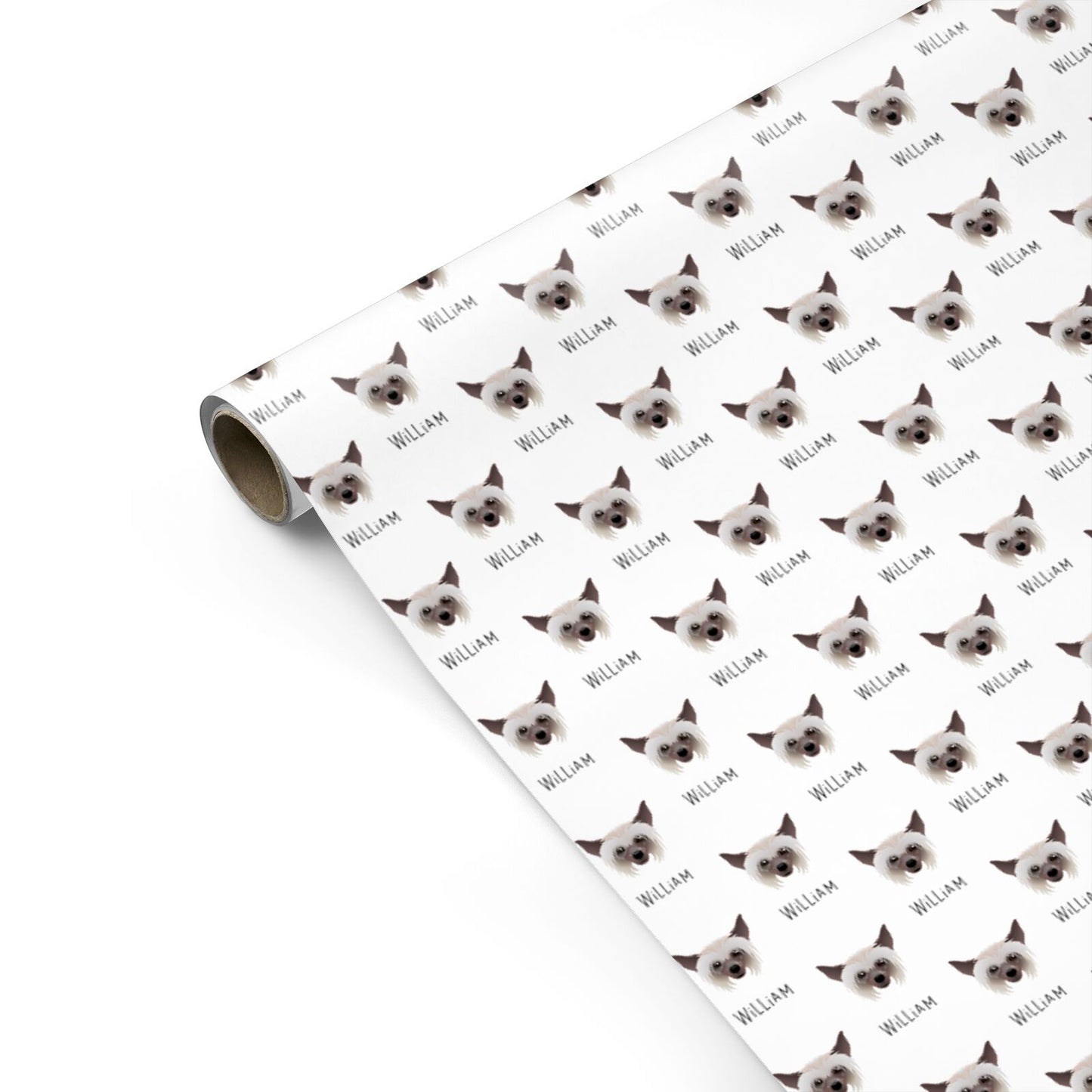 Hairless Chinese Crested Icon with Name Personalised Gift Wrap