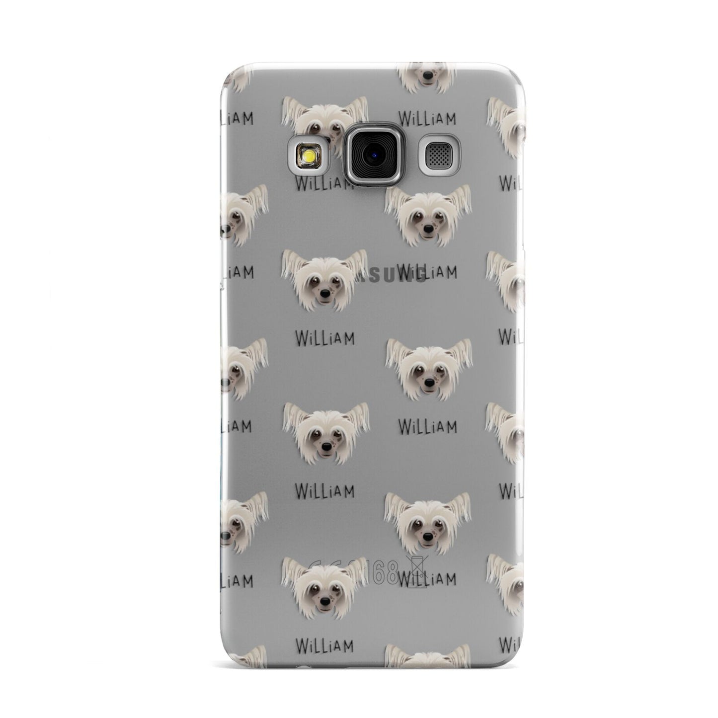 Hairless Chinese Crested Icon with Name Samsung Galaxy A3 Case