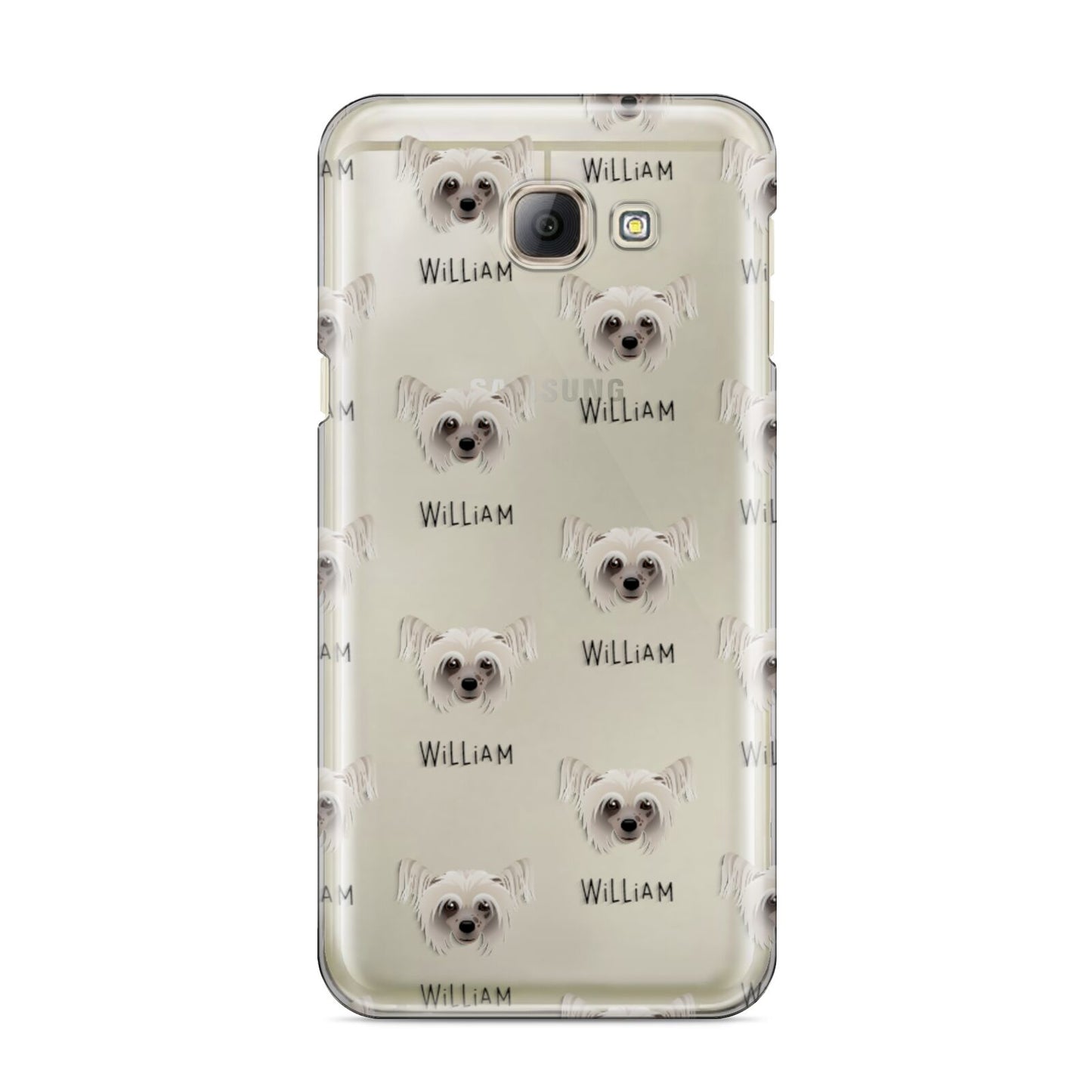 Hairless Chinese Crested Icon with Name Samsung Galaxy A8 2016 Case