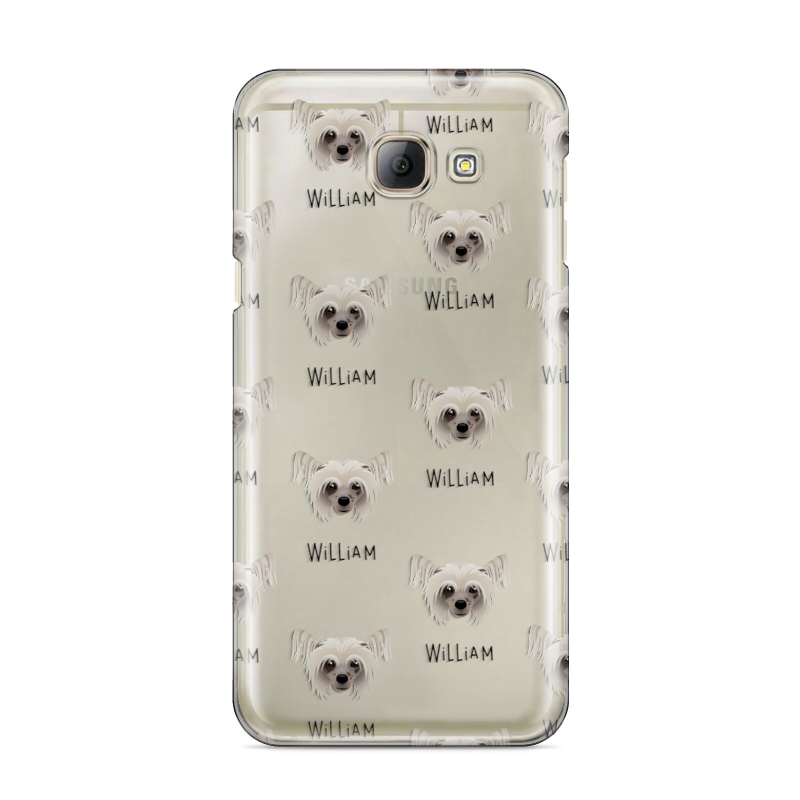 Hairless Chinese Crested Icon with Name Samsung Galaxy A8 2016 Case