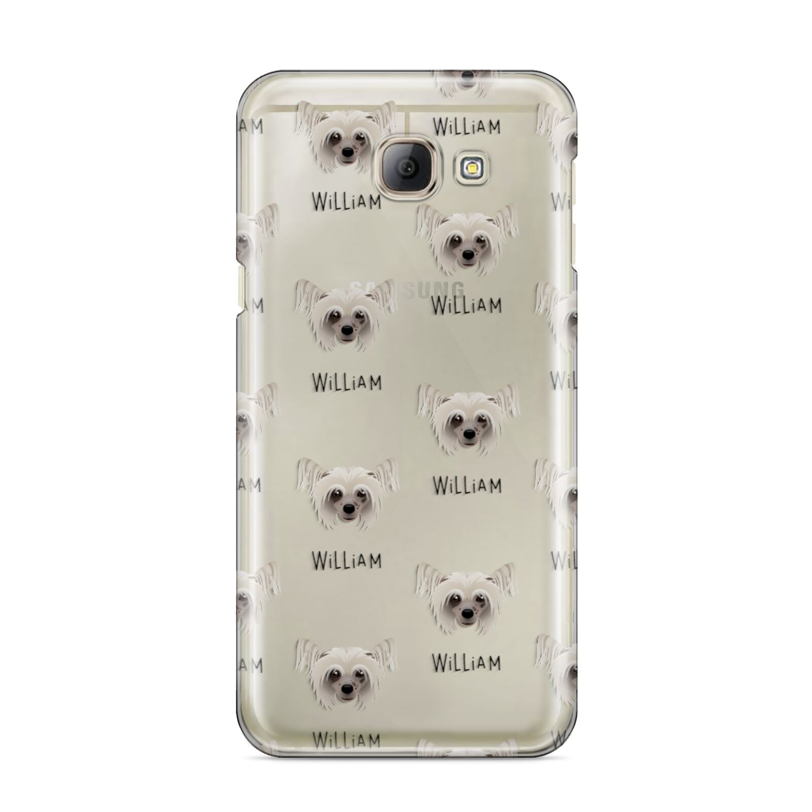 Hairless Chinese Crested Icon with Name Samsung Galaxy A8 2016 Case