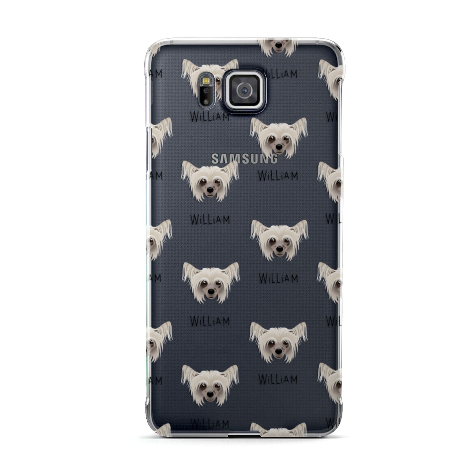 Hairless Chinese Crested Icon with Name Samsung Galaxy Alpha Case
