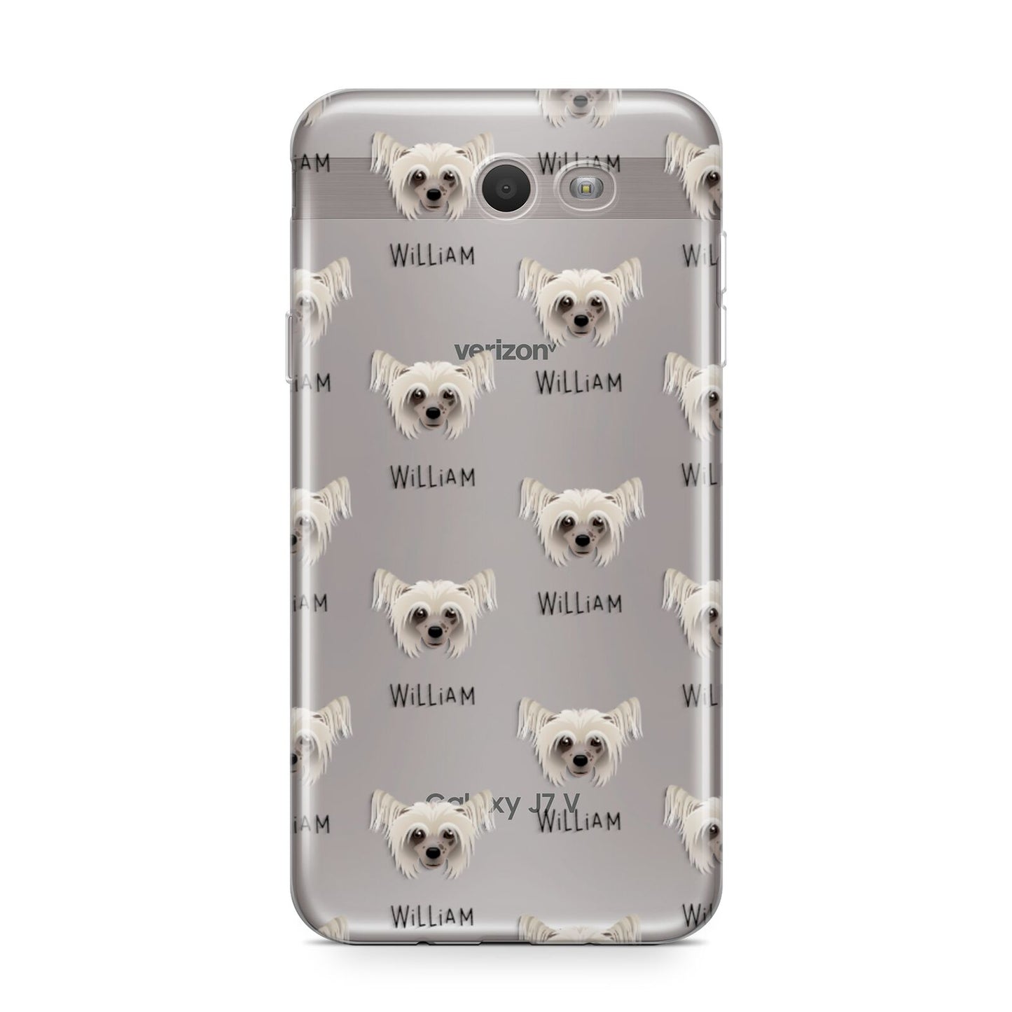 Hairless Chinese Crested Icon with Name Samsung Galaxy J7 2017 Case