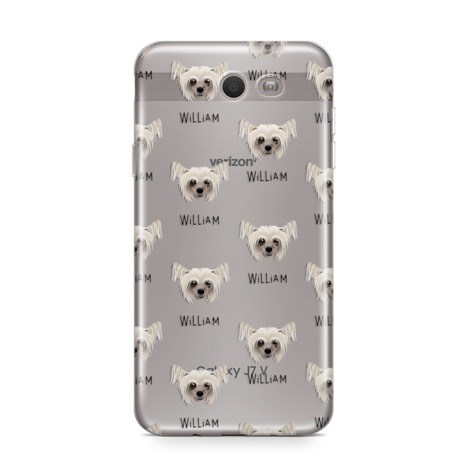 Hairless Chinese Crested Icon with Name Samsung Galaxy J7 2017 Case