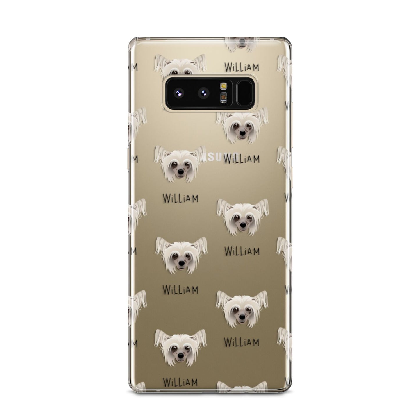 Hairless Chinese Crested Icon with Name Samsung Galaxy Note 8 Case