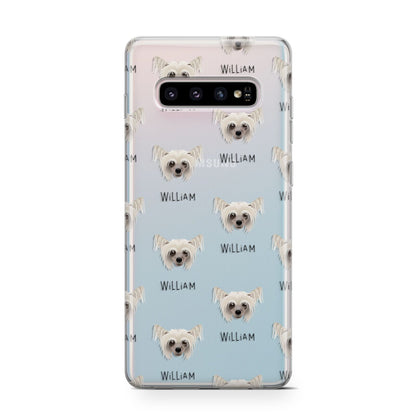 Hairless Chinese Crested Icon with Name Samsung Galaxy S10 Case