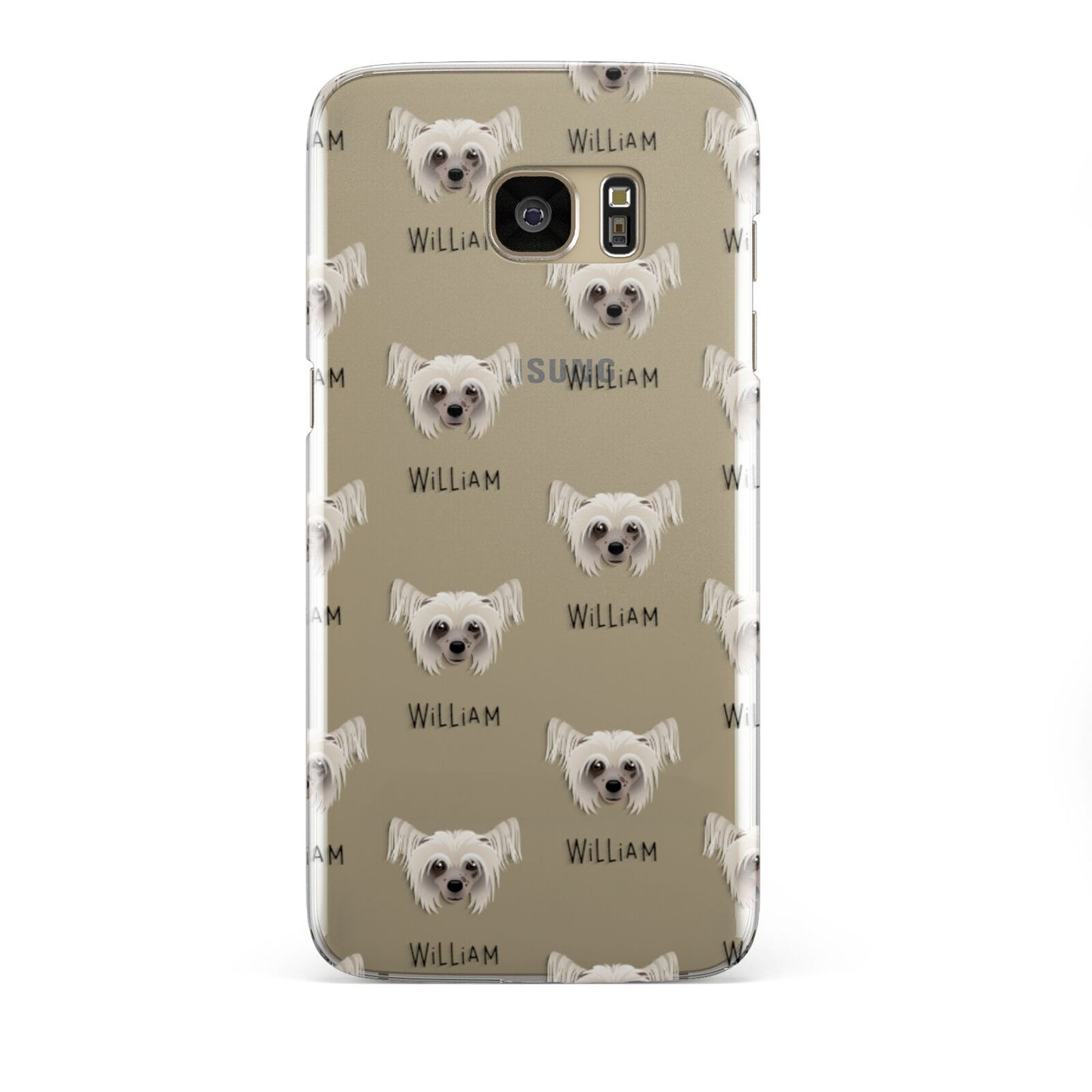 Hairless Chinese Crested Icon with Name Samsung Galaxy S7 Edge Case