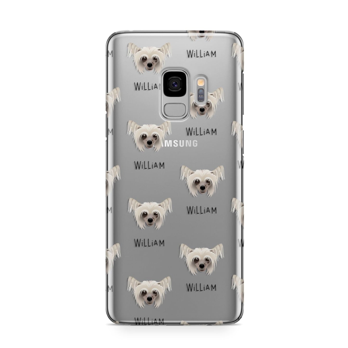 Hairless Chinese Crested Icon with Name Samsung Galaxy S9 Case