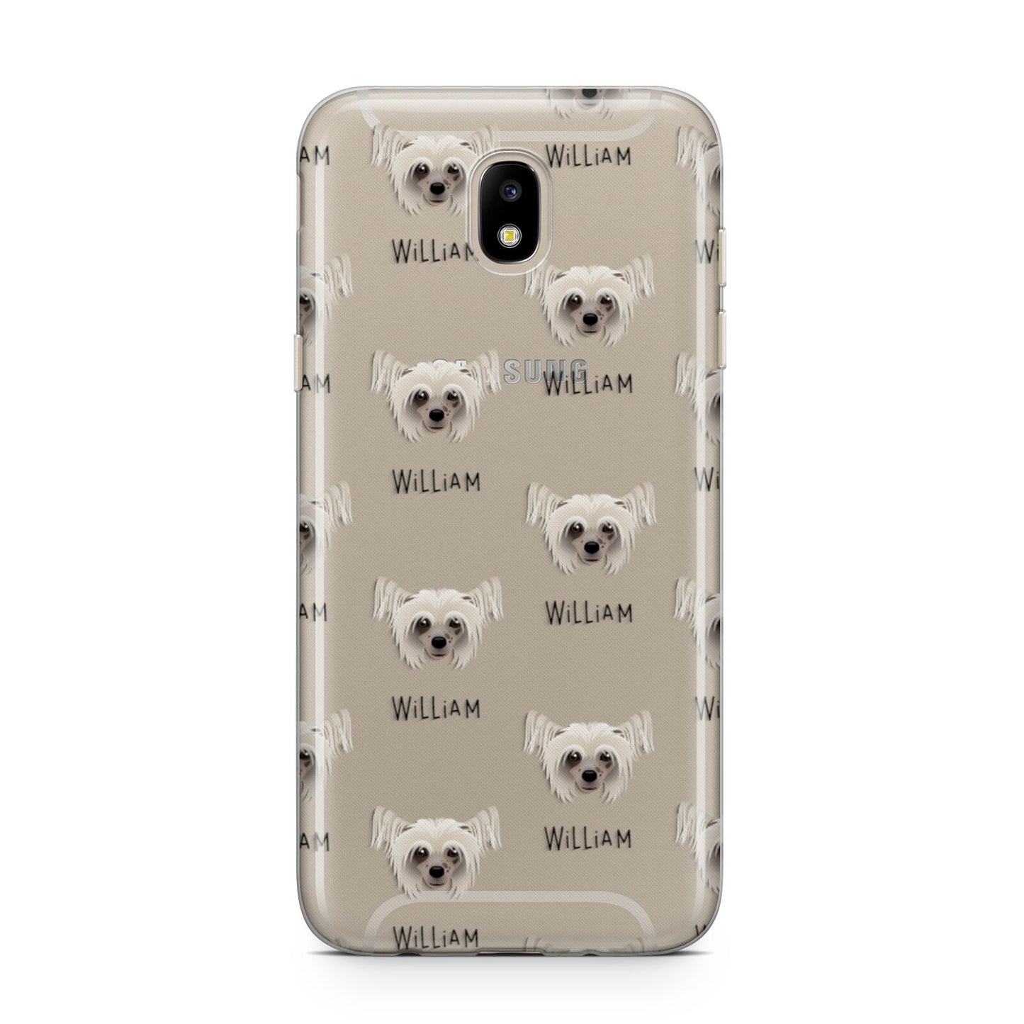 Hairless Chinese Crested Icon with Name Samsung J5 2017 Case