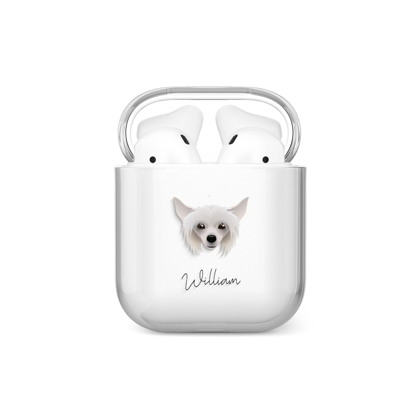 Hairless Chinese Crested Personalised AirPods Case