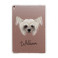 Hairless Chinese Crested Personalised Apple iPad Rose Gold Case