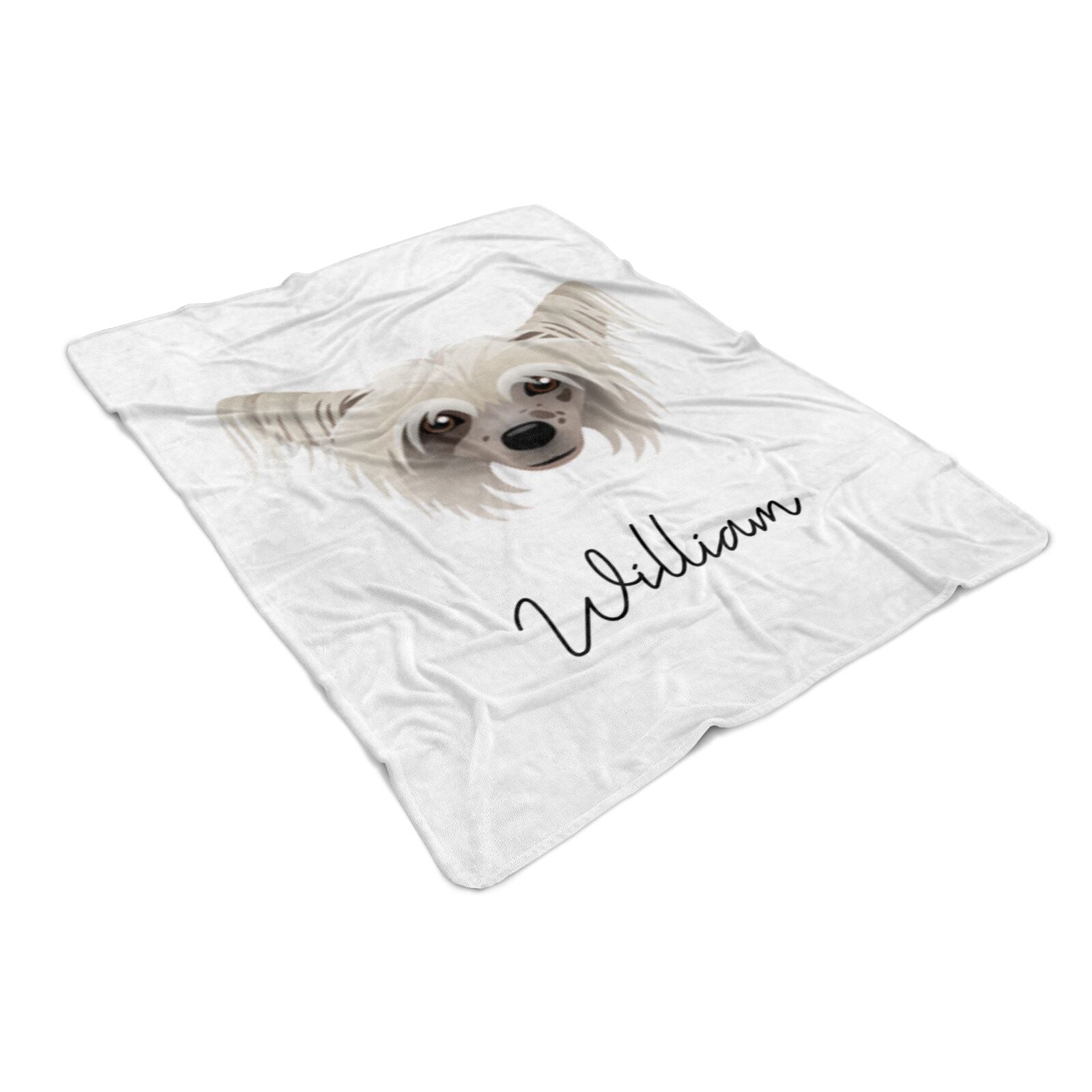 Hairless Chinese Crested Personalised Large Fleece Blankets