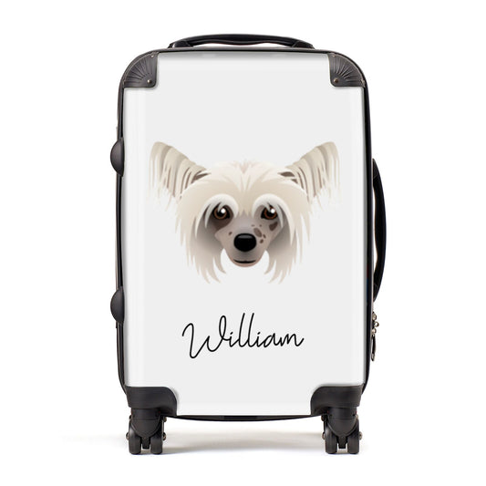 Hairless Chinese Crested Personalised Suitcase
