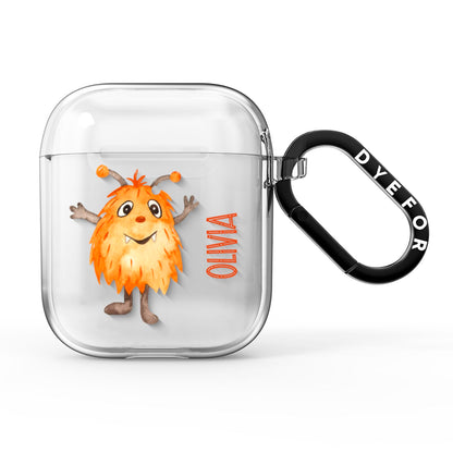 Hairy Halloween Monster AirPods Clear Case