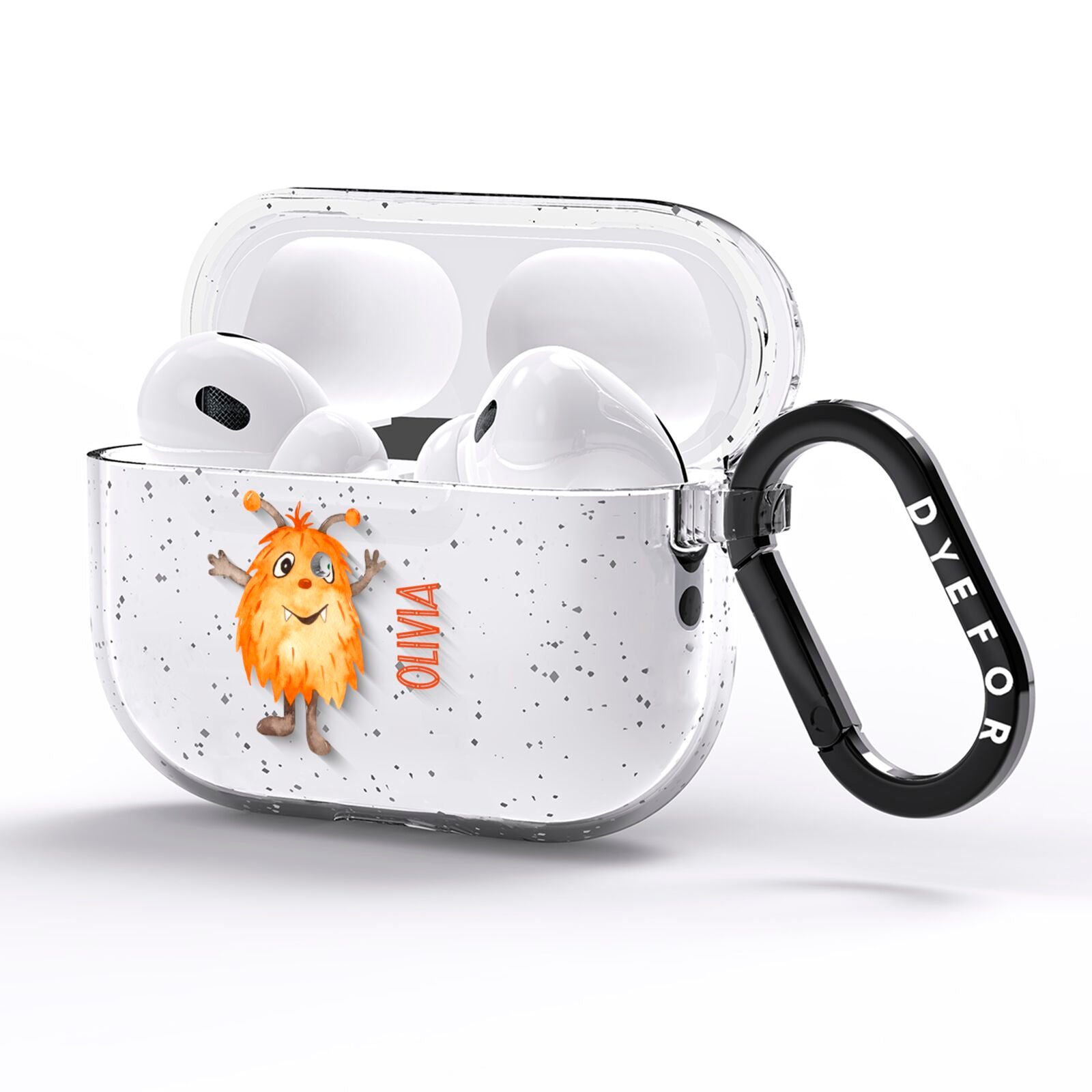 Hairy Halloween Monster AirPods Pro Glitter Case Side Image