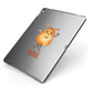 Hairy Halloween Monster Apple iPad Case on Grey iPad Side View