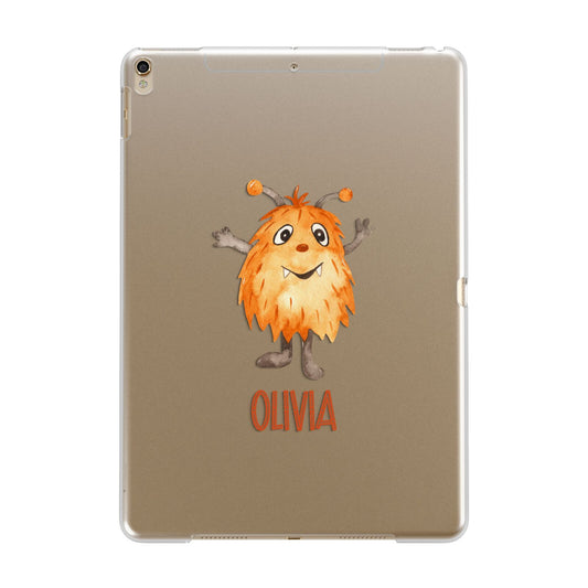 Hairy Halloween Monster Apple iPad Gold Case