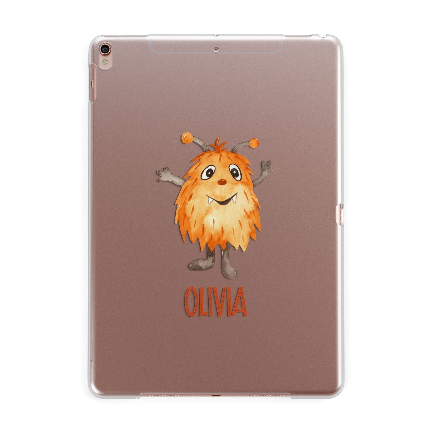 Hairy Halloween Monster Apple iPad Rose Gold Case