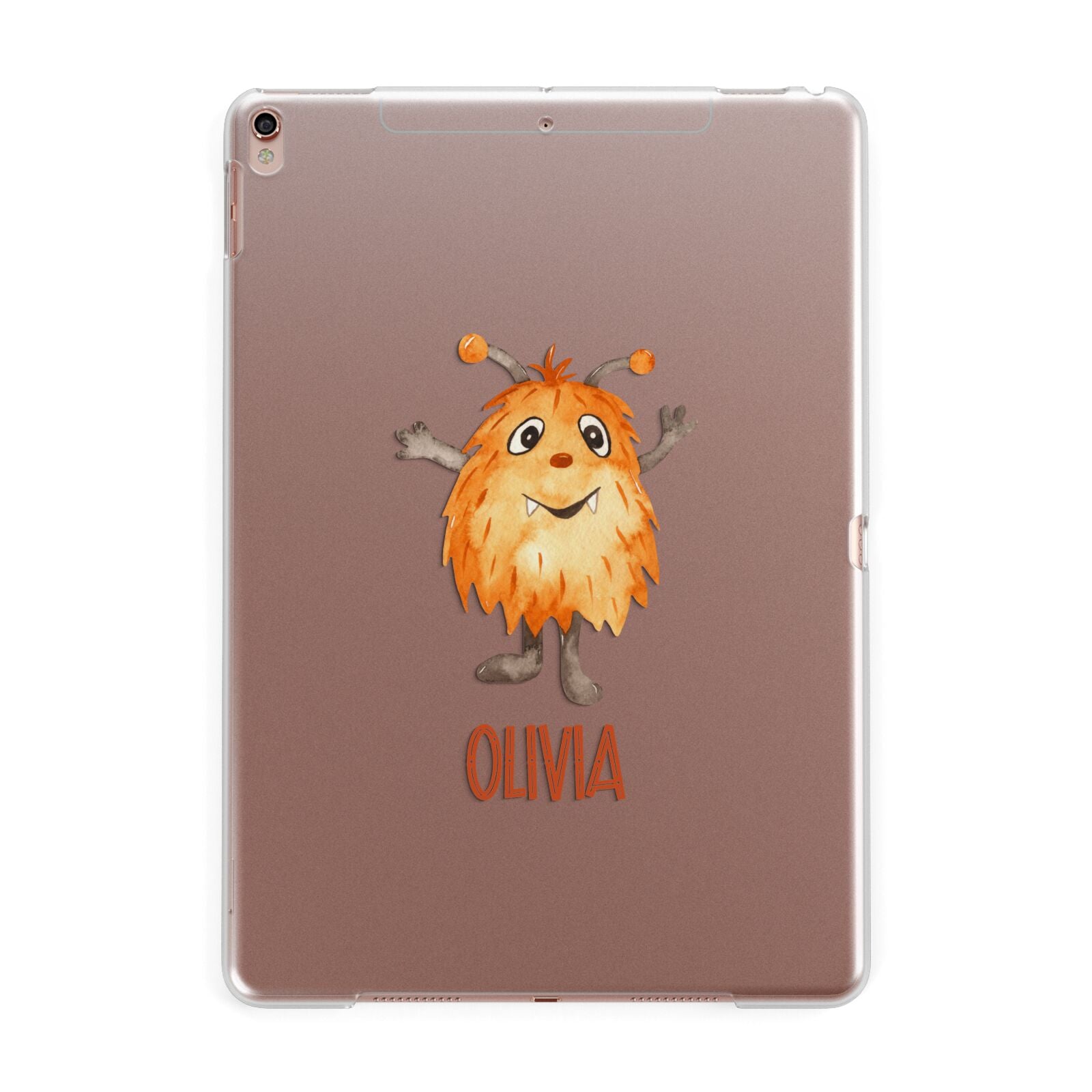 Hairy Halloween Monster Apple iPad Rose Gold Case