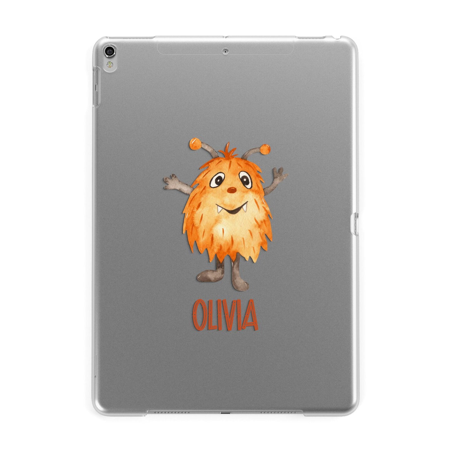 Hairy Halloween Monster Apple iPad Silver Case