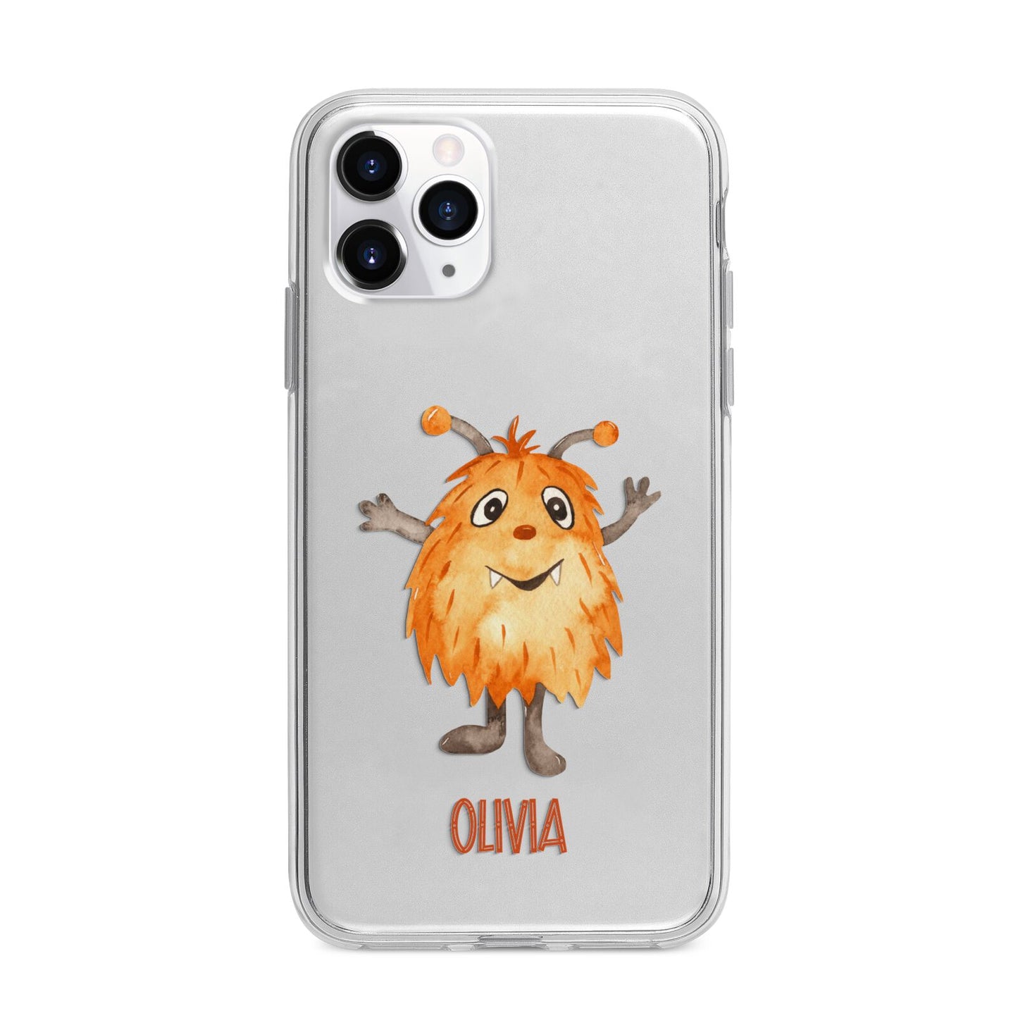 Hairy Halloween Monster Apple iPhone 11 Pro Max in Silver with Bumper Case