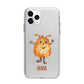 Hairy Halloween Monster Apple iPhone 11 Pro in Silver with Bumper Case