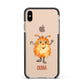 Hairy Halloween Monster Apple iPhone Xs Max Impact Case Black Edge on Gold Phone