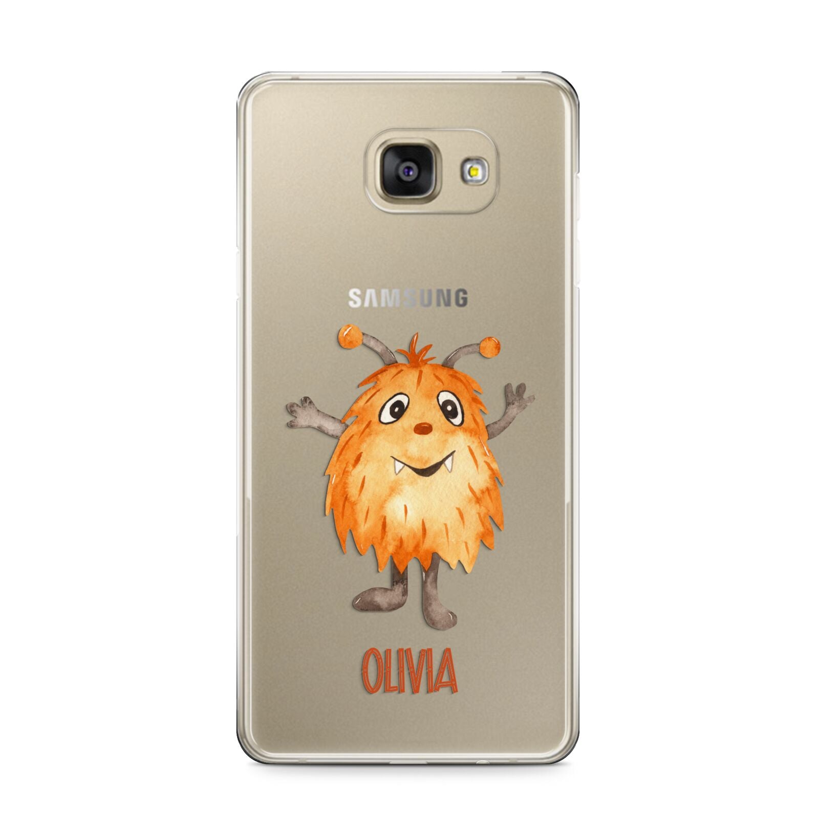 Hairy Halloween Monster Samsung Galaxy A9 2016 Case on gold phone