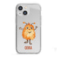 Hairy Halloween Monster iPhone 13 Mini TPU Impact Case with White Edges
