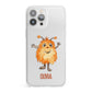 Hairy Halloween Monster iPhone 13 Pro Max Clear Bumper Case