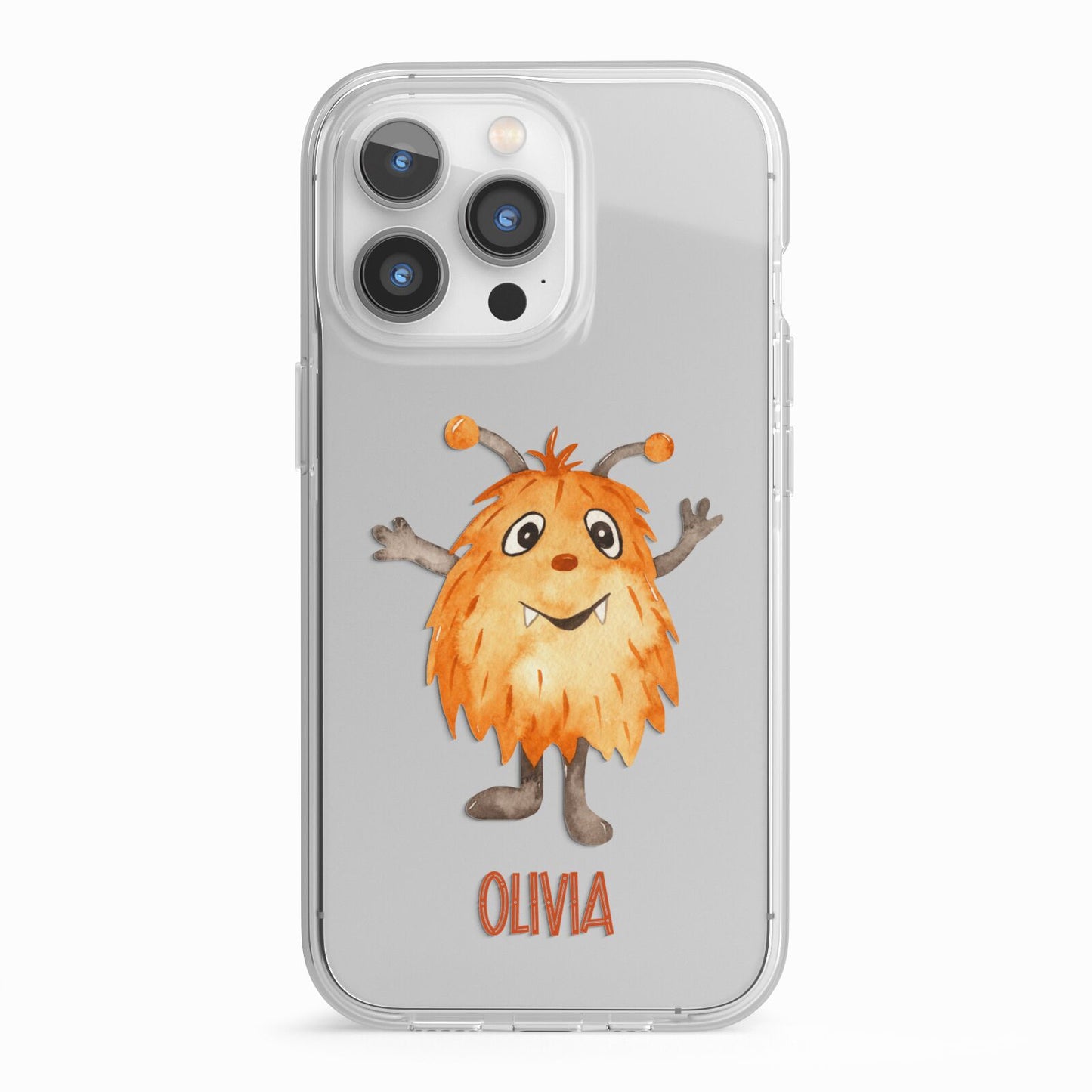 Hairy Halloween Monster iPhone 13 Pro TPU Impact Case with White Edges