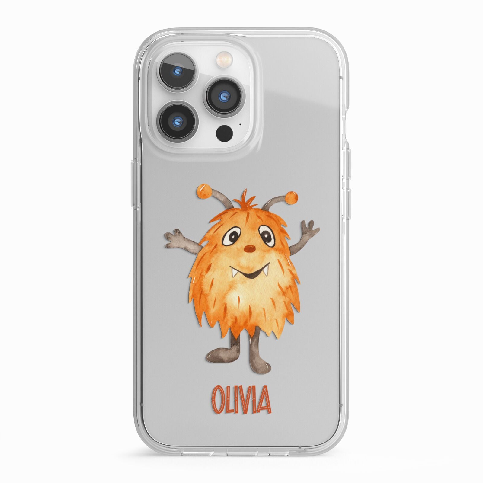 Hairy Halloween Monster iPhone 13 Pro TPU Impact Case with White Edges