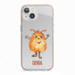 Hairy Halloween Monster iPhone 13 TPU Impact Case with Pink Edges