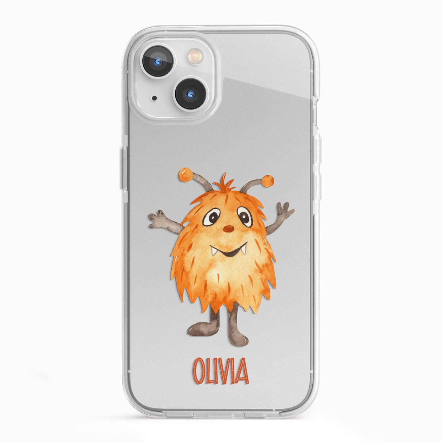 Hairy Halloween Monster iPhone 13 TPU Impact Case with White Edges